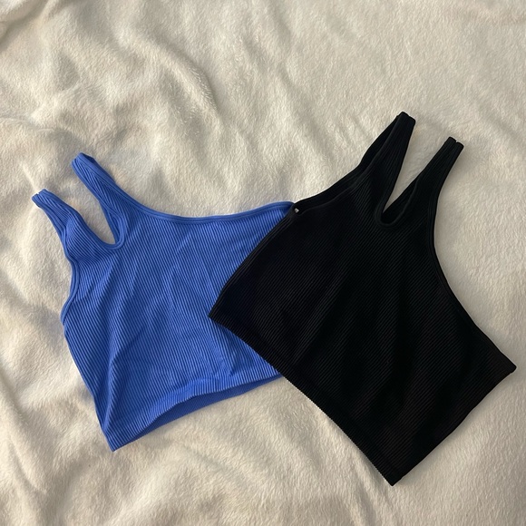 aerie Other - AERIE Offline by Aerie One Shoulder Ribbed Seamless Sports Bra (Set of 2)